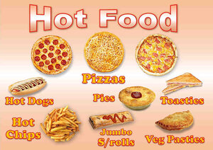 Hot Food Menu Selection